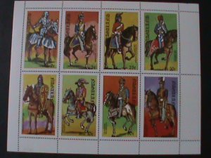 NAGALAND-COLORFUL ON HORSES SOLDIERS MNH SHEET VF-EST.VALUE $12-LOWEREST PRICE