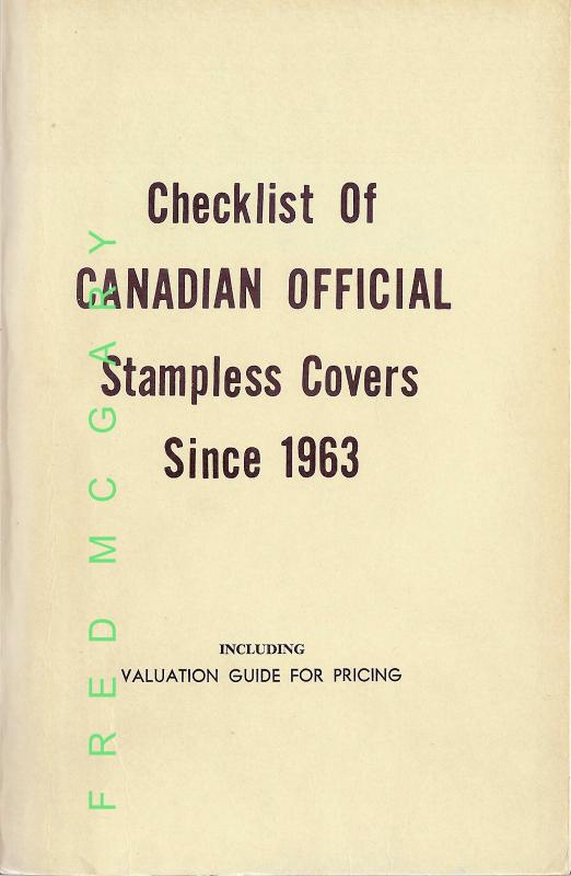 Canada Philatelic Reference: Pekonen on Stampless Covers Since 1963