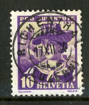 SWITZERLAND B70 USED SCV $1.55 BIN $.70 WOMAN