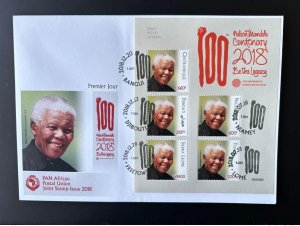 2018 FDC African Postal Union Nelson Mandela Djibouti Common Issue-