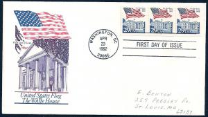 UNITED STATES FDC 29¢ White House PNC#6 Strip 1992 Artmaster