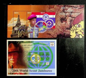 MALDIVE ISL. Sc 2640-41 NH MINISHEET+S/S OF 2002 - SCOUTS - (SC1)