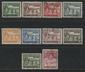 Turks & Caicos KGVI 1938 original set to 2/ used