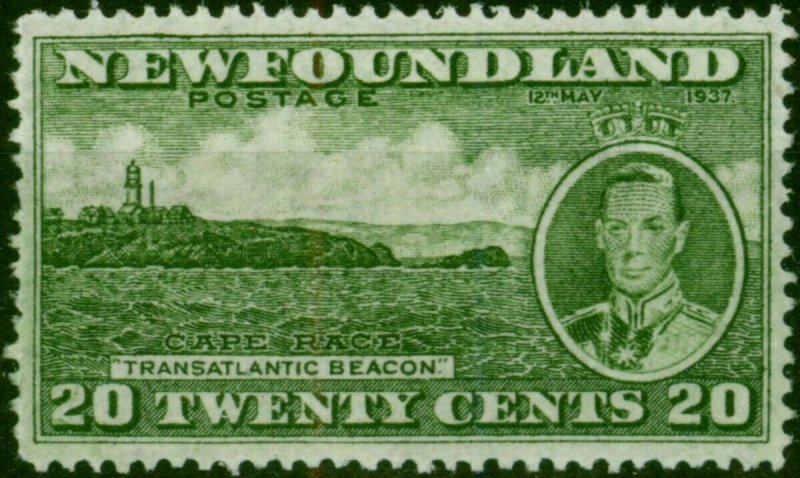 Newfoundland 1937 20c Green SG264 Fine MNH