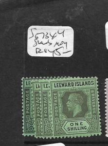 LEEWARD ISLANDS  (PP0105B) KGV  1/-  SG 73 X 4  SHADES MOG