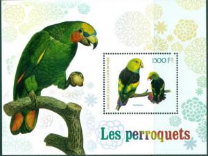 Parrots Papageien Perroquets Birds Vögel Animals Fauna Ivory Coast MNH stamp set