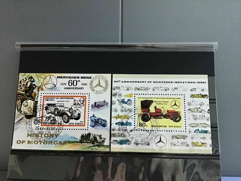 Mercedes Benz 1986 History of Motoring  cancelled stamp sheets  R27062