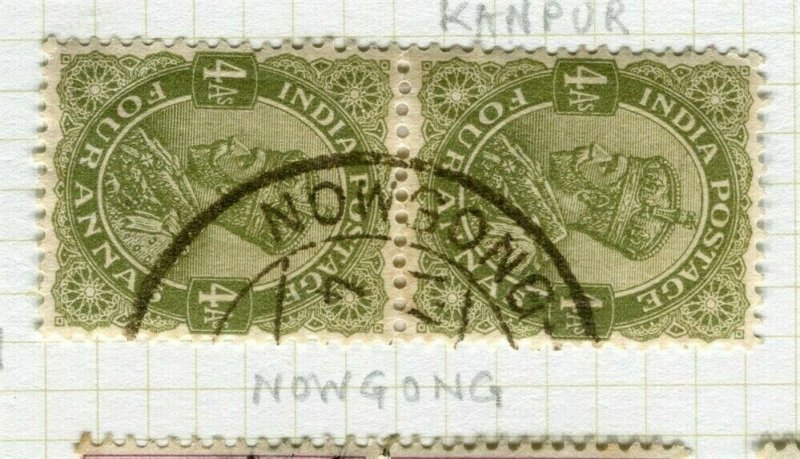 INDIA; POSTMARK fine used cancel on GV issue, Nowgong