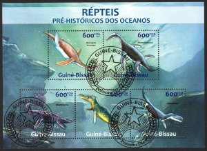 Guinea Bissau 2013 Prehistory Animals Dinosaurs Sheet Used / CTO