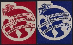 1937-38 International Philatelic Week Cinderella Poster Stamp Mint NH