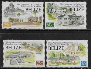 Belize Scott #'s 995 - 998 MH
