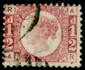 SG48, ½d rose-red PLATE 12, FINE USED. Cat £22. AR