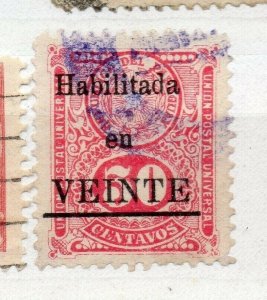 Paraguay 1920 Early Issue Fine Used Optd Viente Surcharged NW-175655