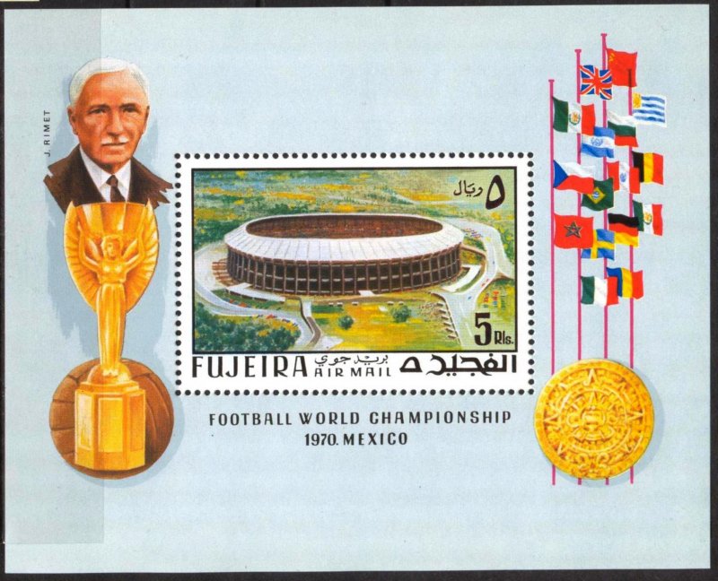 Fujeira UAE 1970 Football Soccer World Cup Mexico S/S MNH