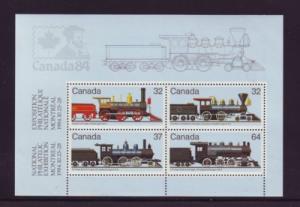 Canada Sc 1039a 1984 Steam Locomotives stamp sheet mint NH