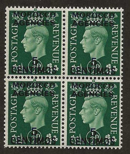 GREAT BRITAIN OFFICES - MOROCCO SC# 83 B/4  FVF/MLH 1937