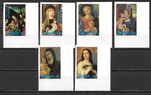 Ghana 770-75 Paintings-Christmas 1981 set IMPERF MNH (z2)