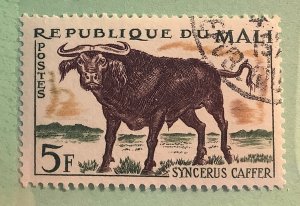 Mali 1965 Scott 67 used - 5 Fr,  African Buffalo