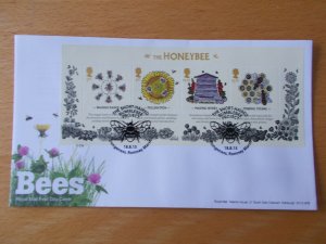 2015 The Honeybee Miniature Sheet MS3742 Fdc + Short-haired Bumblebee Project SH