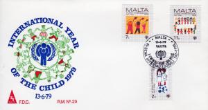 MALTA 1979 Sc#560/562 Year of the Child  ICY (3) F.D.C.