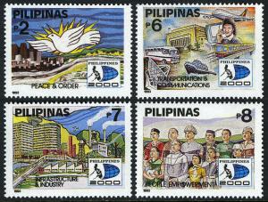 Philippines 2279-2282, MNH. Peace & Order, Transportation, Infrastructure, 1993