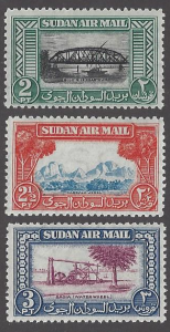 Sudan #C35-7 mint, air mails, various designs, issued 1950