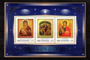 Belarus Sc 547 MNH S/S of 2005 - Religious, Orthodox Icons - FH02