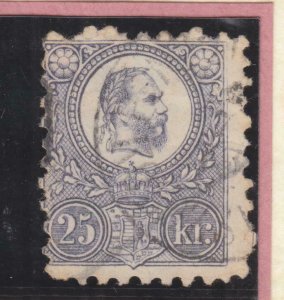 HUNGARY, 1871 Engraved, 25k. Dull Lilac, used.