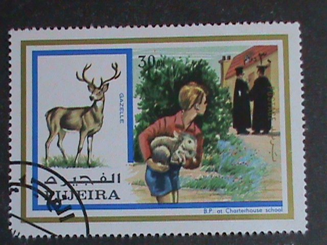 FUJEIRA STAMP-1972-LOVELY ANIMALS CTO STAMP  SET WITH ORIGINAL GUM. RARE