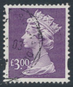 GB  Machin £3 SG Y1802  Used  SC# MH282  see scans & details