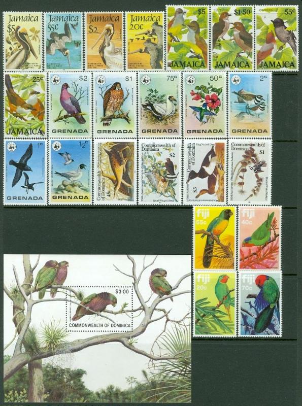 BRITISH COMMONWEALTH  Bird Topical Nice clean collection of sgls & sets Cat $215