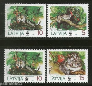 Latvia 1994 WWF Edible Dormouse Wildlife Fauna Animals Sc 381-84 MNH # 174