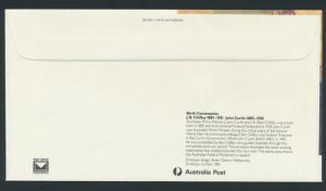 Australia PrePaid Envelope 1985  - J B Chiefly  & John Curtin