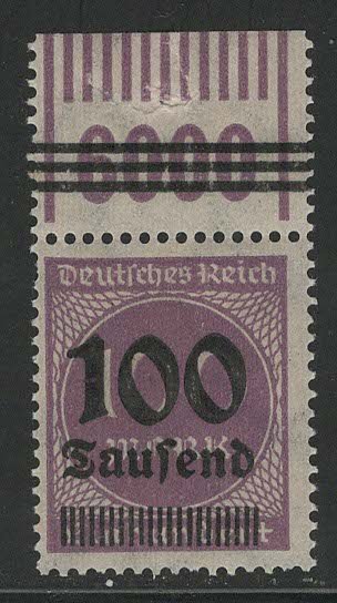 Germany Reich Scott # 253, mint nh, variation OPD + rotary print