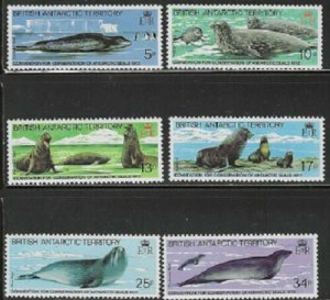 British Antarctic Territory (BAT) Scott 96-101 MNH** Seal set