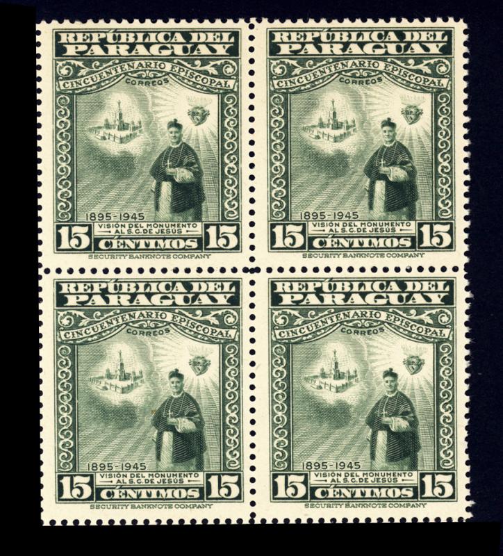 Paraguay 1948 Sc450 Block Of 4 MNH  OG  F - VF
