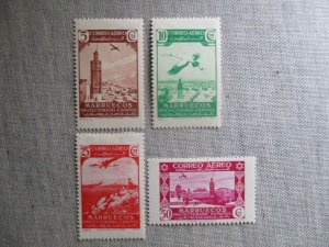 Spanish Morocco, Scott# C1-C3, C5, MH