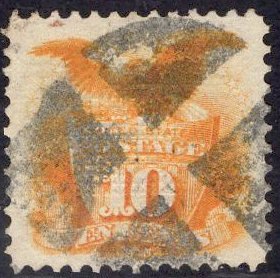 US Stamp Scott #116 Used SCV $110. Great color, 4 full margins..