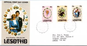 FIRST DAY COVER ROYAL WEDDING PRINCE CHARLES & PRINCESS DIANA LESOTHO 1981