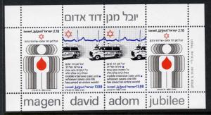 Israel 748-9a + Tab MNH Medicine, Ambulance, Magen David Adom