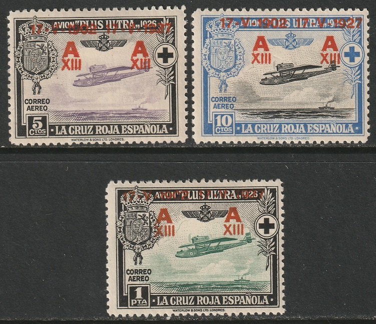 Spain Sc B55,B56,B59 partial set MH