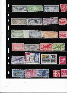 US AIRMAIL COLLECTION ALL MINT
