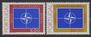 PORTUGAL SG1748/9 1979 30th ANNIV OF NORTH ATLANTIC TREATY ORGANIZATION MNH