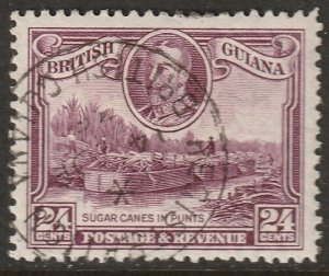British Guiana 1934 Sc 216 used registered cancel