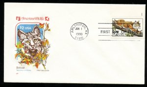 US 2482 $2 Bobcat UA House of Farnam (HF) cachet FDC