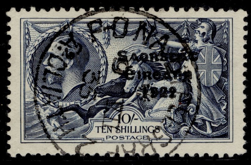 IRELAND GV SG101, 10s indigo, VERY FINE USED. Cat £500. CDS