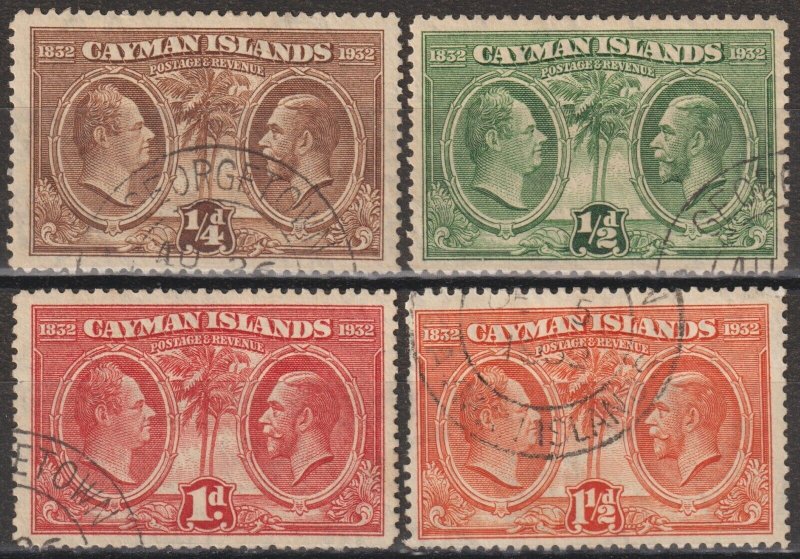 EDSROOM-17032 Cayman Islands 69-72 Used 1932 Short Set George V CV$31.15