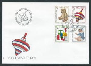 Switzerland B527-30 1986 Pro Juven UA FDC