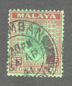 Malaya - Negri Sembilan, Scott #35  VF, Used,  CV $135.00 .......  4180046