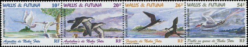 Wallis & Futuna Islands 1999 Sc C212 Birds Egret Frigate Strawtail CV $3.25